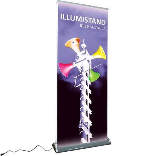 ILLUMISTAND DOUBLE SIDED LIGHT UP RETRACTABLE BANNER STAND